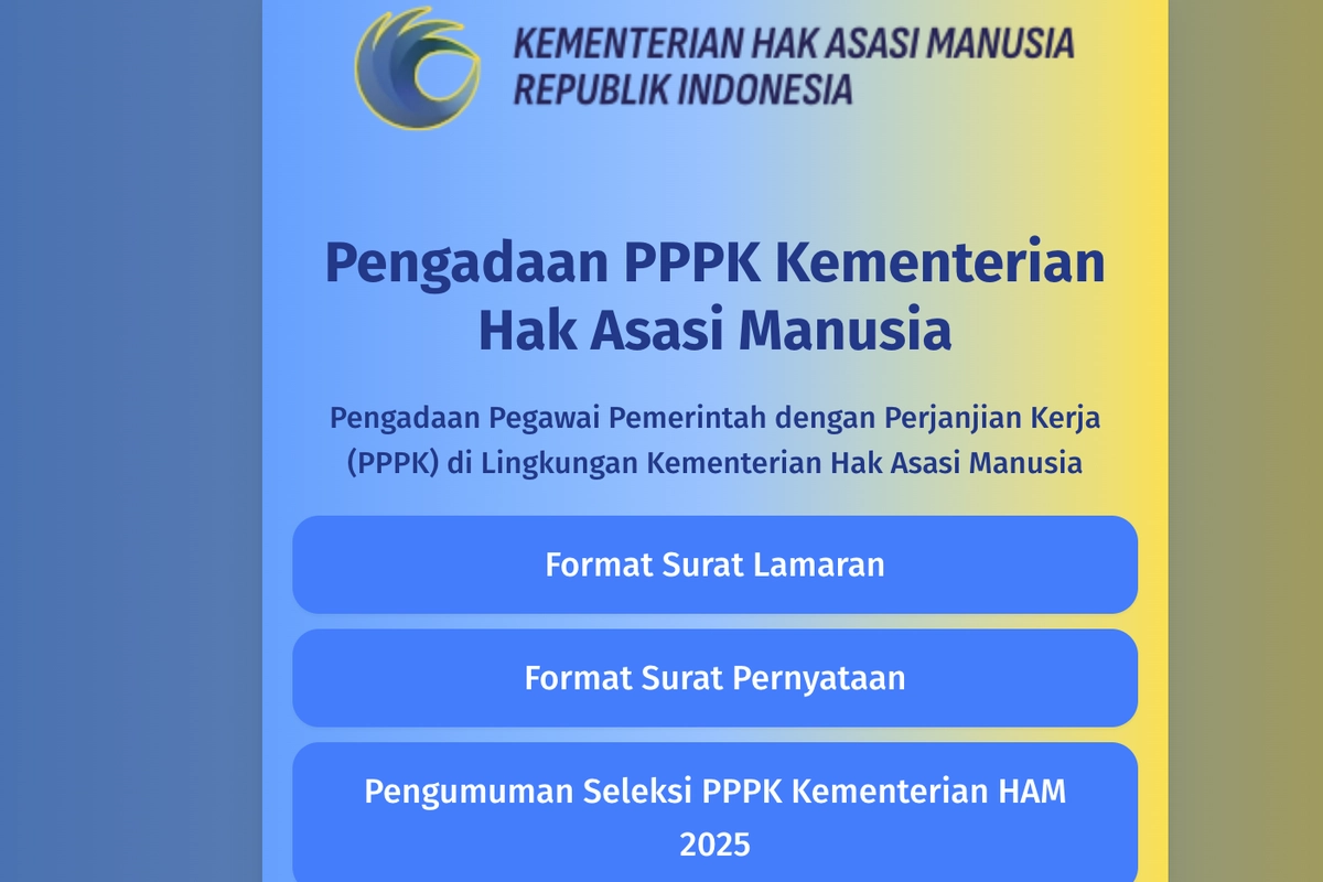 Link PDF Surat Pernyataan dan Lamaran untuk Daftar PPPK KemenHAM