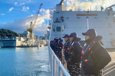 KRI Prabu Siliwangi-321 Mulai Sea Trial dari Galangan Fincantieri ke North Side Arsenale Italian Navy