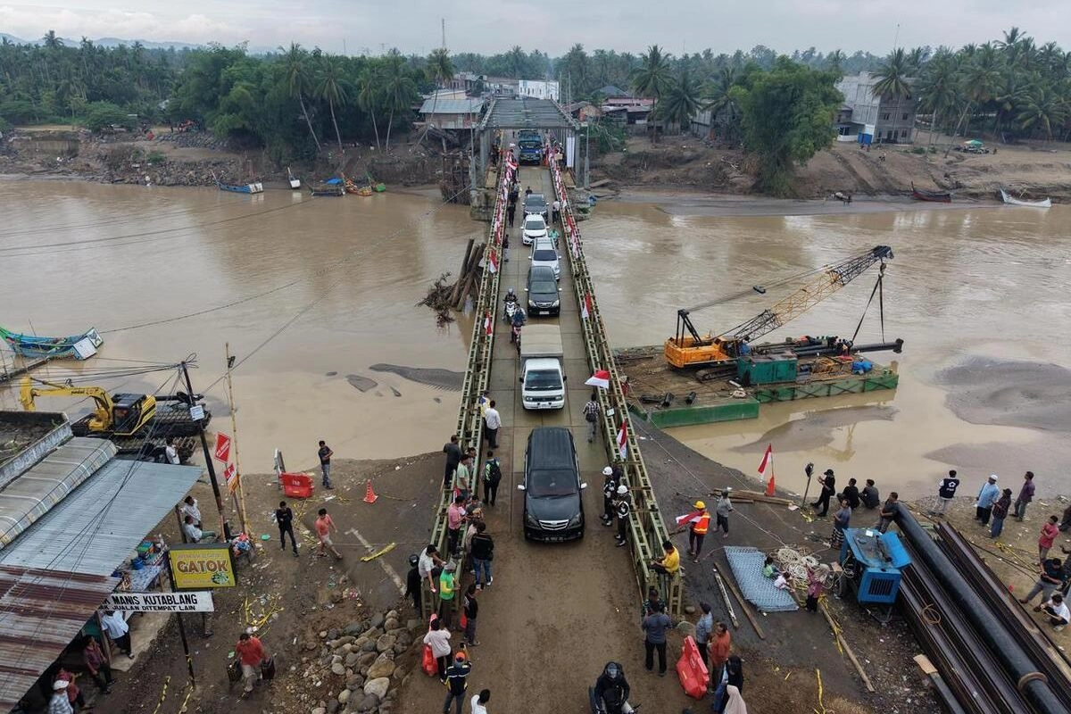 TNI AD Rampung Bangun 17 Jembatan Bailey Usai Banjir Sumatera