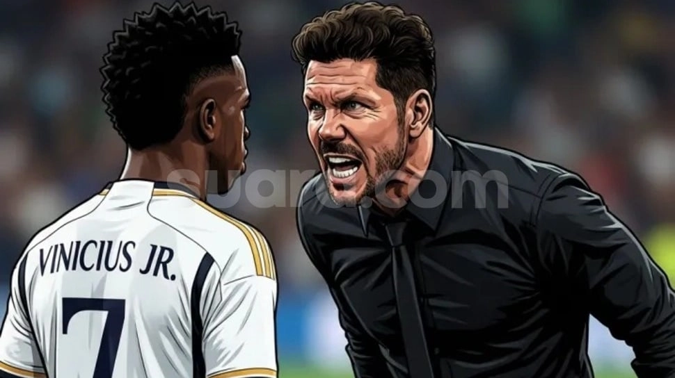 Duduk Perkara Ribut Diego Simeone dengan Vinicius Jr di Laga Derby Madrid