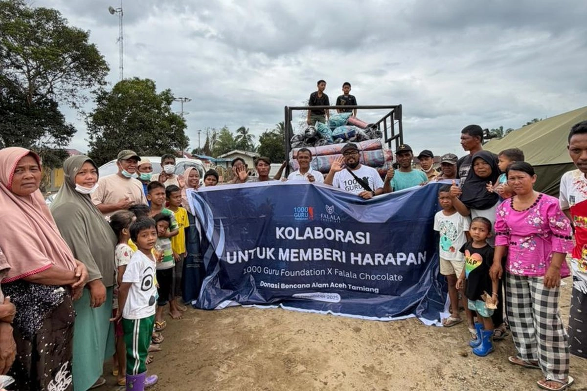 Kolaborasi Falala Chocolate dan 1000 GURU Foundation Bantu Korban Banjir di Sumut dan Aceh