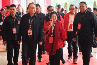 Megawati Hadiri Hari Kedua Rakernas I PDI-P 2026 di Ancol