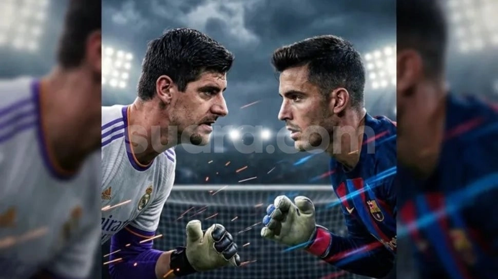 Final Piala Super Spanyol: Courtois vs Joan Garca, Duel Kiper Penentu El Clasico