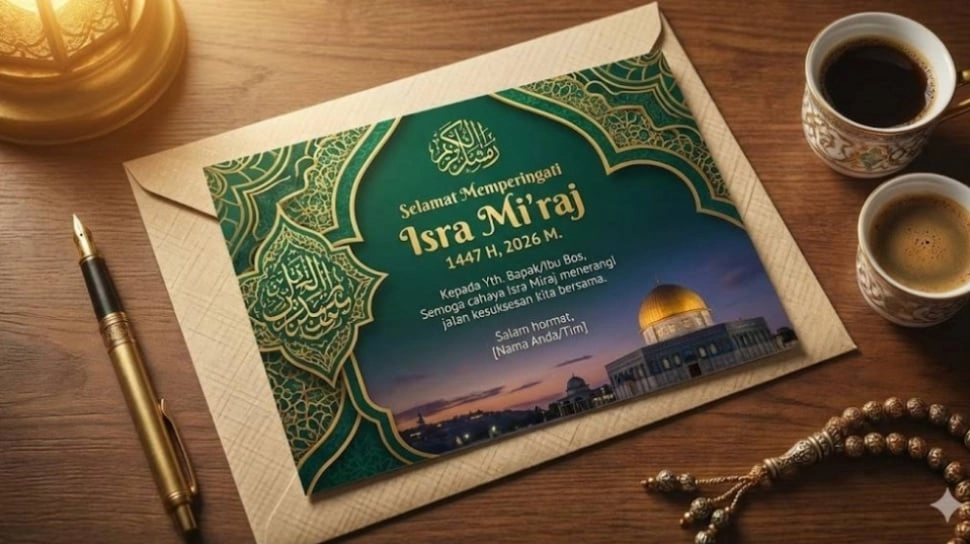 45 Kartu Ucapan Isra Miraj 2026 Untuk Bos, Sopan, Profesional dan Berkesan