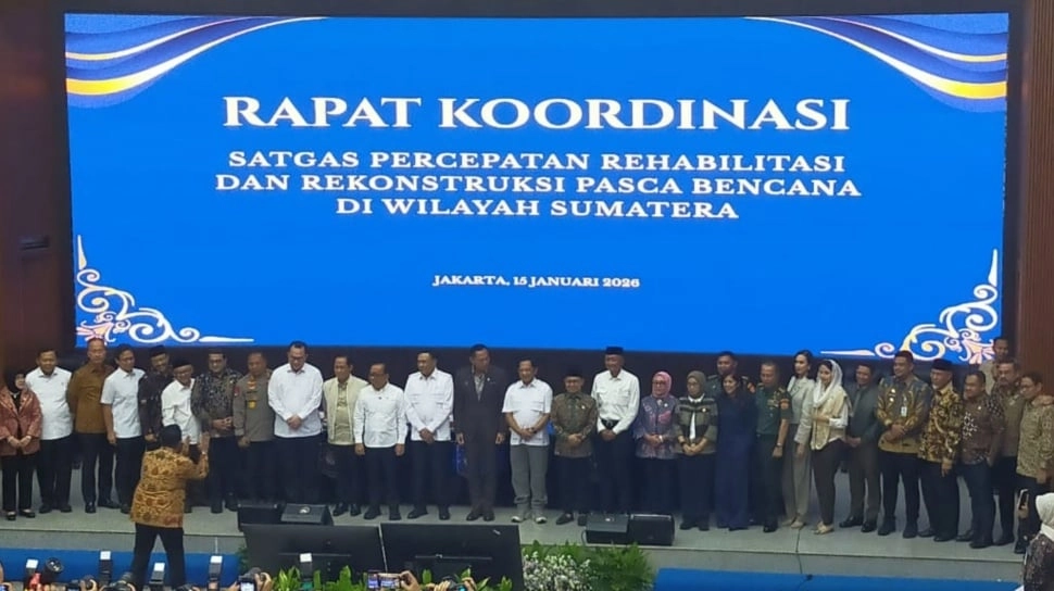 Mendagri Pimpin Rakor Satgas Percepatan Rehabilitasi dan Rekonstruksi Pascabencana Sumatra