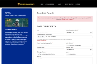 Rekrutmen SIPSS Polri 2026 Dibuka, Ini Link Resmi dan Cara Daftarnya