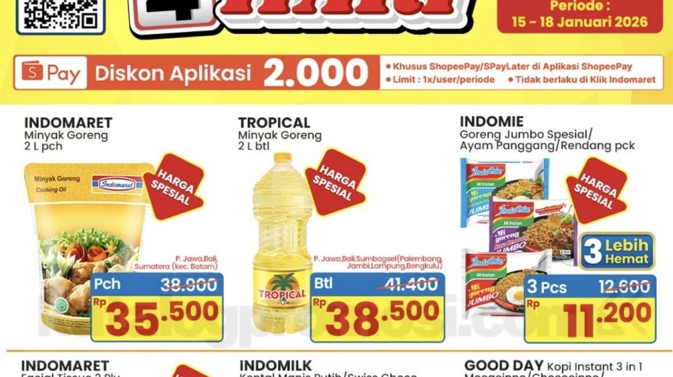 Promo JSM Indomaret Terbaru 15-21 Januari 2026, Dapatkan Minyak Goreng Murah!