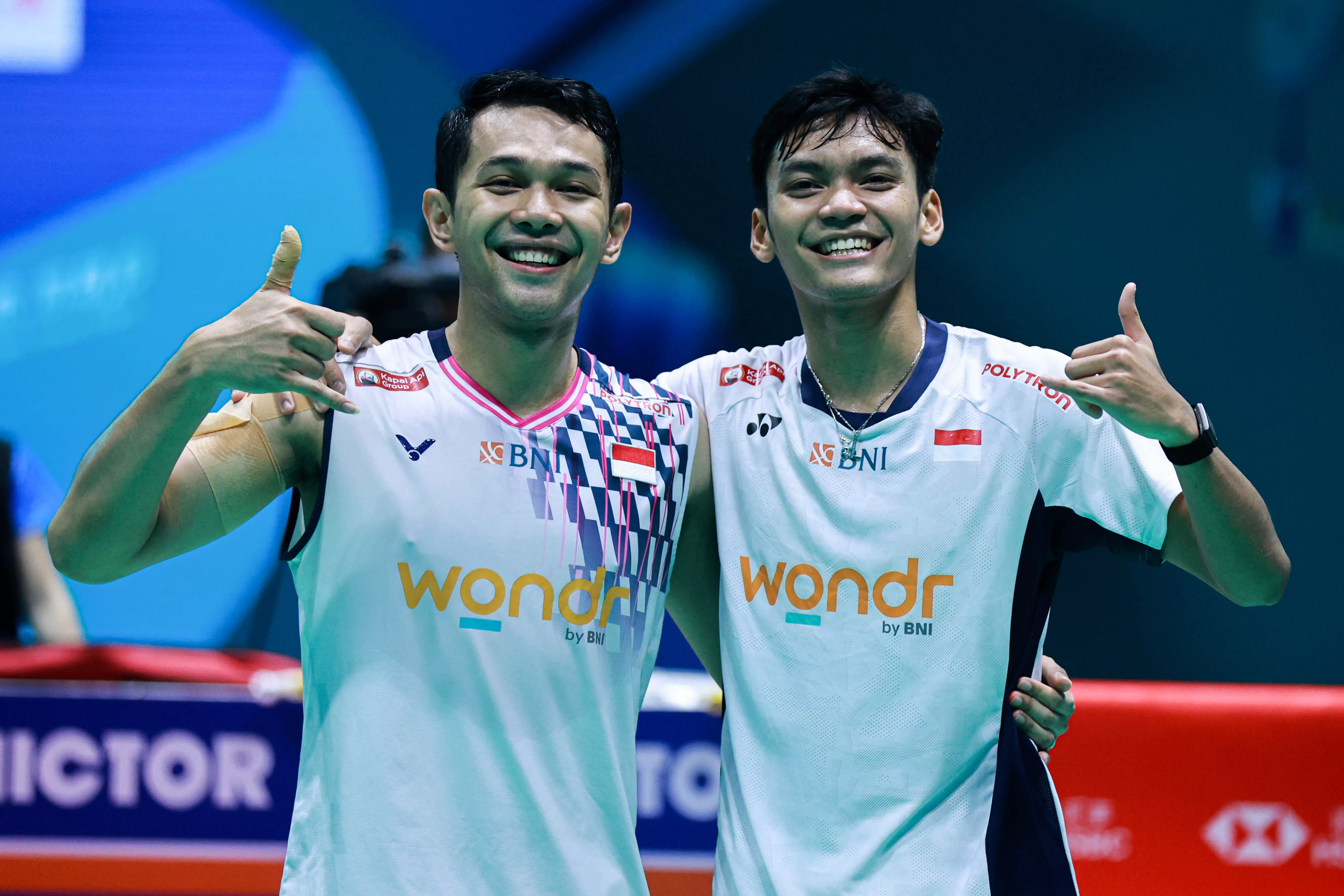 Fajar/Fikri ”Perang Saudara” Lagi! Lewati Leo/Bagas, Lanjut Hadapi Raymond/Joaquin
