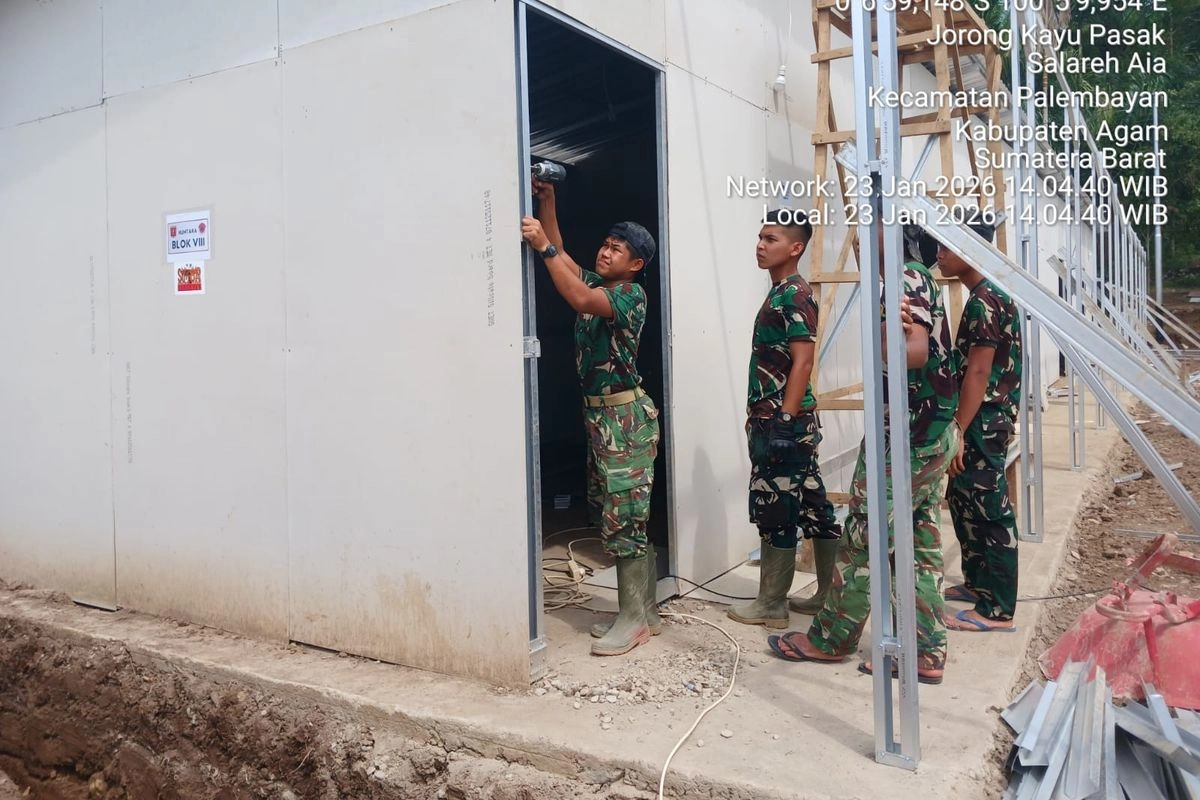 Pembangunan Dikebut, Sebagian Huntara di Sumatera Barat Siap Dihuni