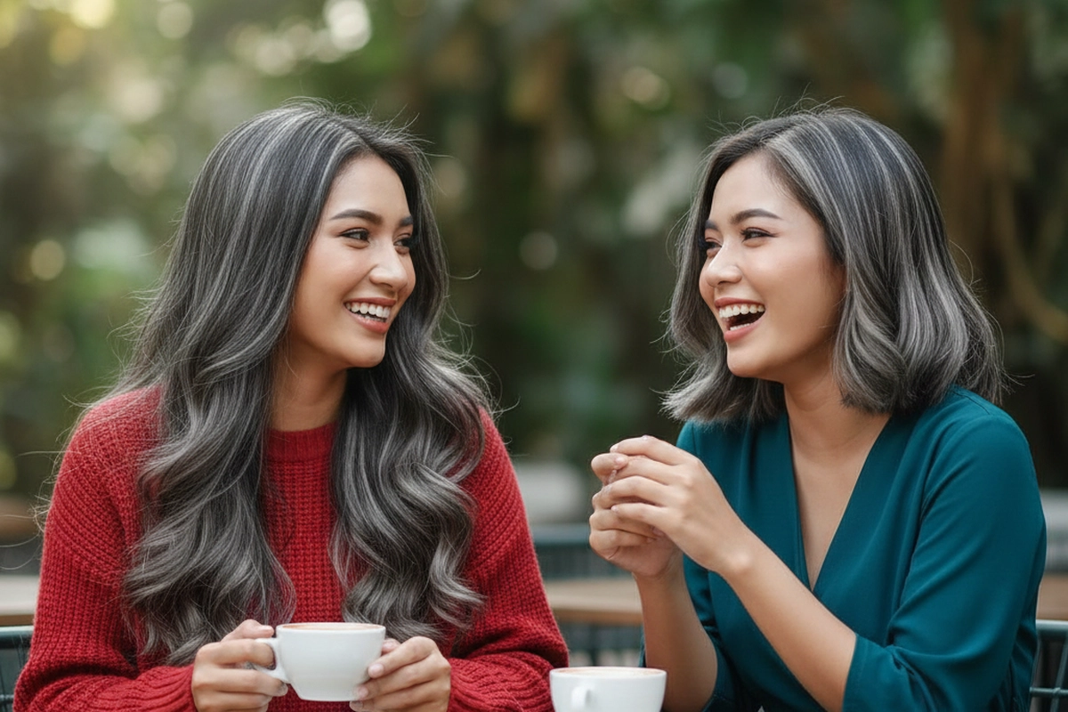 Trik Pilih Warna Baju yang Tepat untuk Pemilik Rambut Beruban