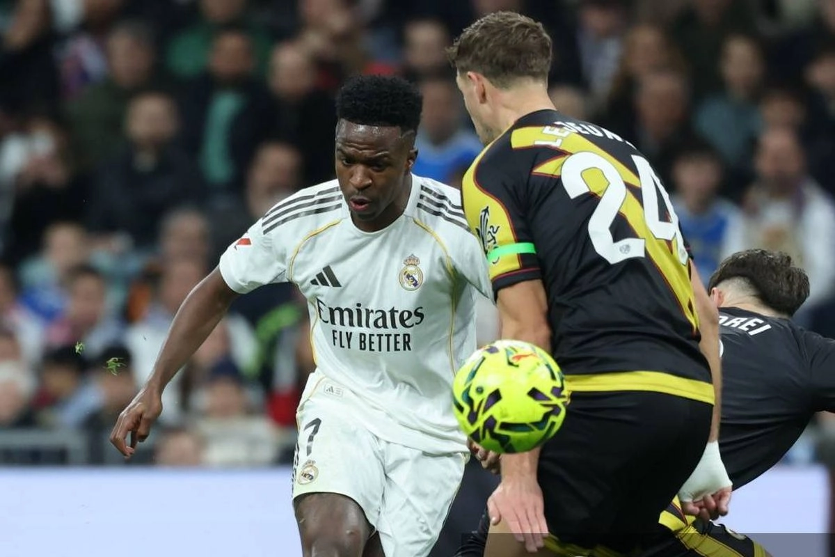 Hasil HT Real Madrid Vs Rayo Vallecano 1-0: Golazo Vinicius Jr