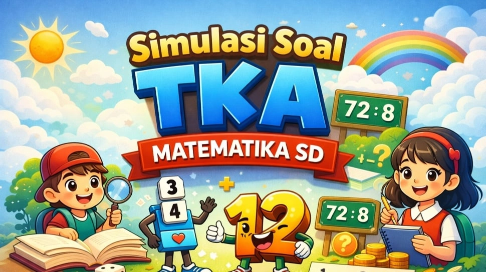 SIMULASI TKA: Soal Matematika Kelas 6 SD dengan Jawaban dan Pembahasan Lengkap
