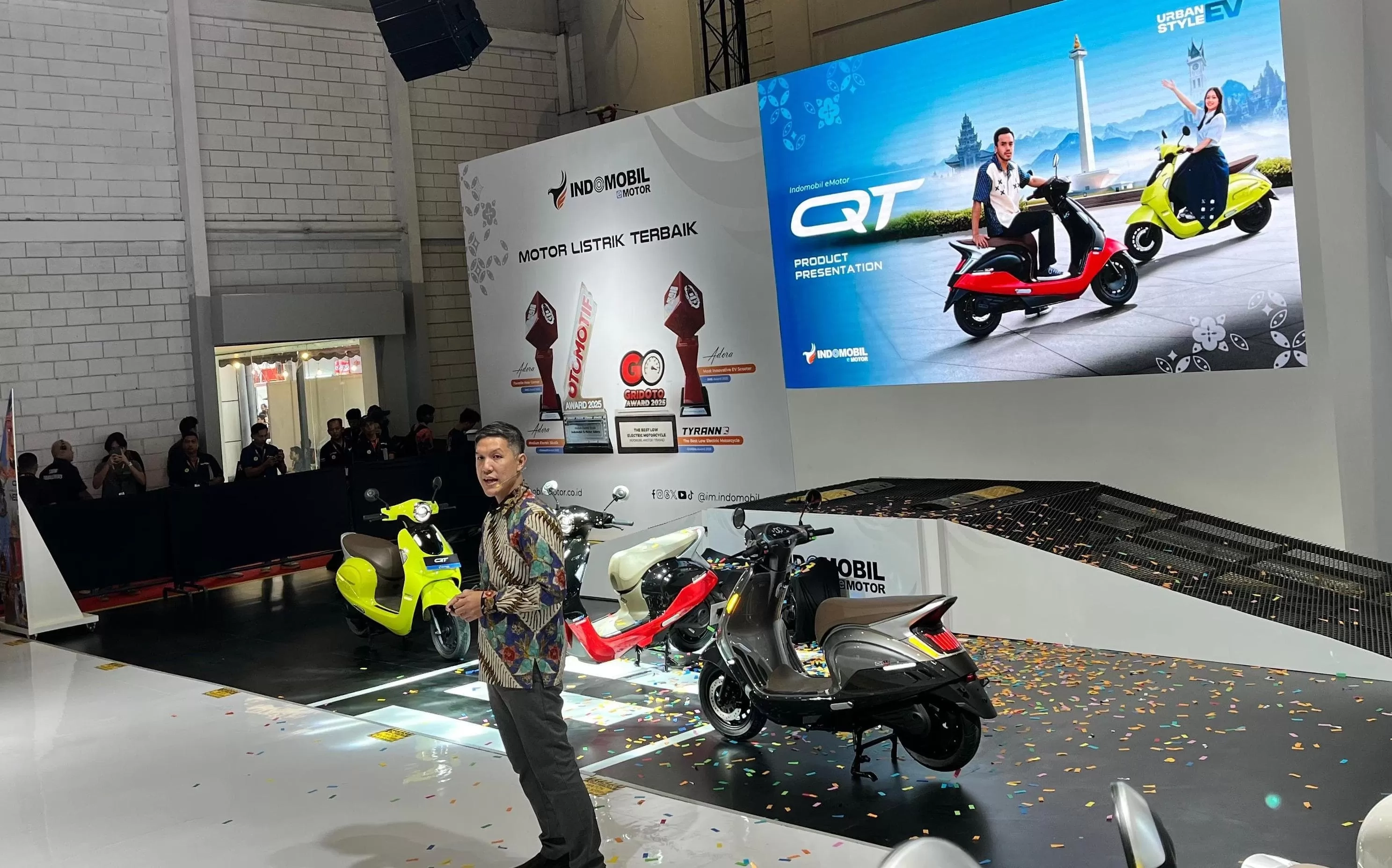 Indomobil eMotor Hadirkan QT dan QT Pro, Motor Listrik Premium Bergaya Futuristik