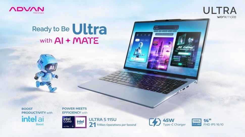 Spesifikasi Advan Workmate Ultra, Laptop Murah dengan Intel® Core™ Ultra