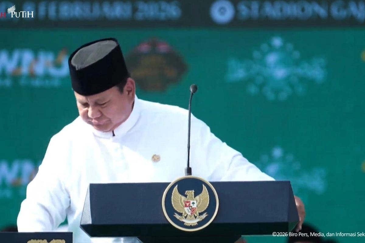 Disuruh Warga NU Pidato Terus, Prabowo Izin Minum Kopi: Enggak Kepanasan?