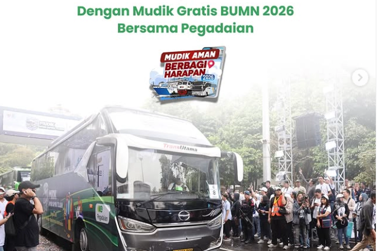 Mudik Gratis Pegadaian 2026 Dibuka, Cek Rute dan Cara Daftarnya