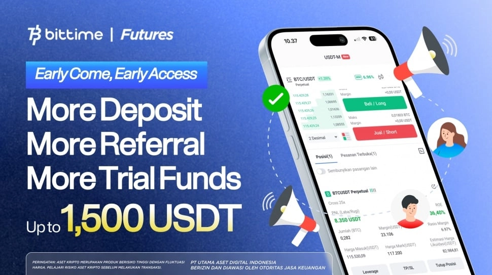 Antusiasme Tinggi, Waitlist Beta Bittime Flexible Futures Batch Pertama Gaet Ribuan Partisipan