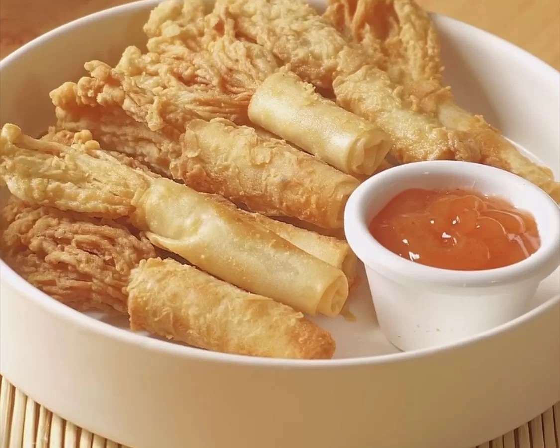 Crispy Enoki Roll, Camilan Gurih Renyah yang Lagi Viral dan Gampang Dibuat