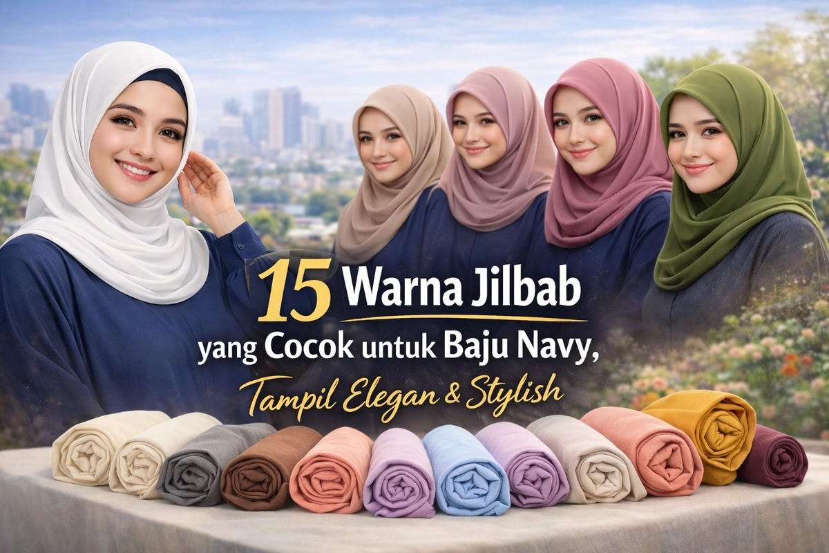 15 Warna Jilbab yang Cocok untuk Baju Navy, Tampil Elegan dan Stylish
