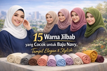 15 Warna Jilbab yang Cocok untuk Baju Navy, Tampil Elegan dan Stylish