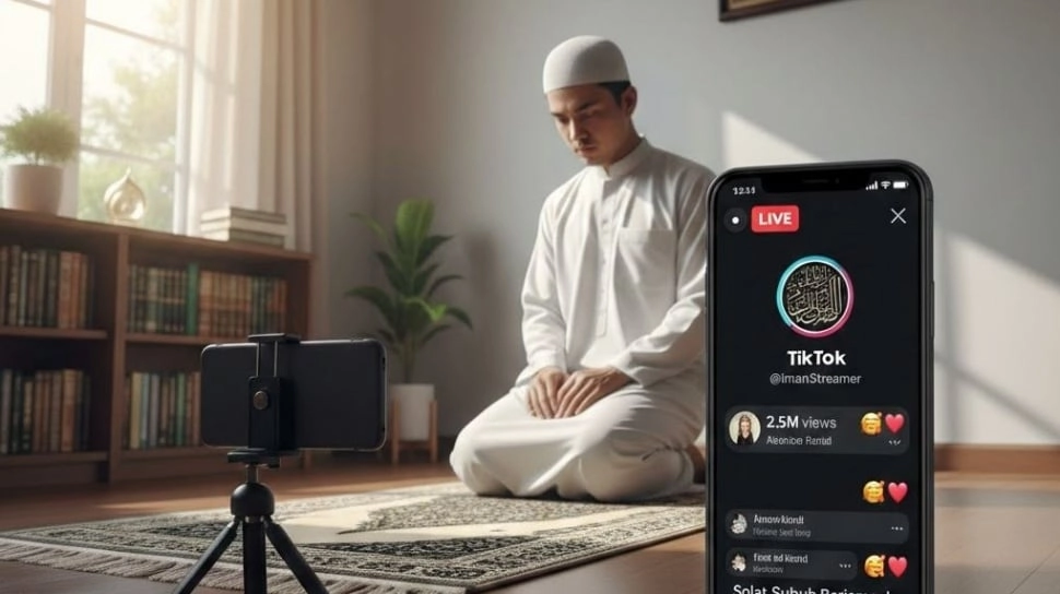 Hukum Tarawih Berjemaah dengan Imam dari Live TikTok, Apakah Sah?