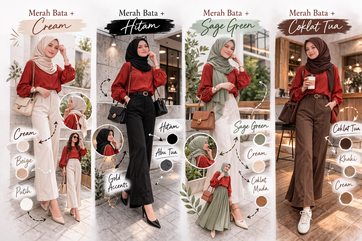 Merah Bata Cocok dengan Warna Apa? Ini 10 Kombinasi Terbaiknya