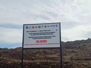 Satgas PKH Segel Tambang Nikel Ilegal PT Mineral Trobos di Maluku Utara