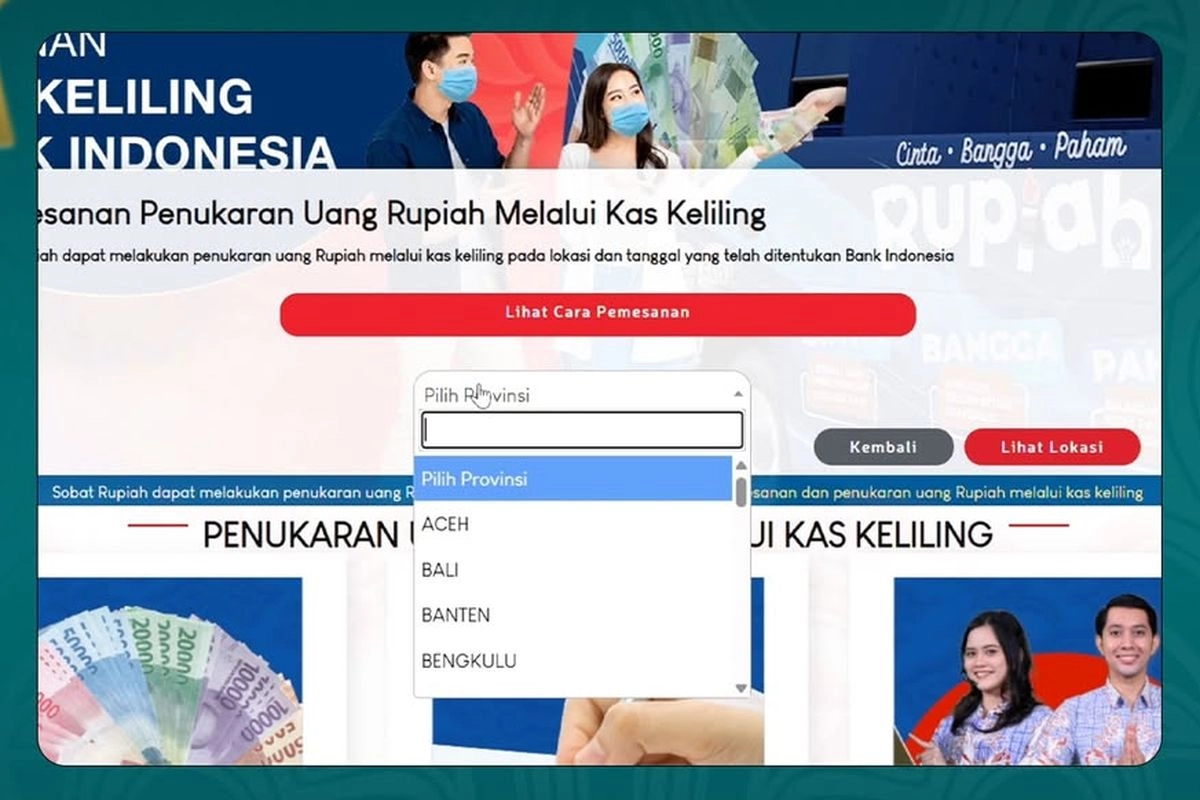 Kuota Pemesanan Tukar Uang BI Habis untuk Wilayah Jawa