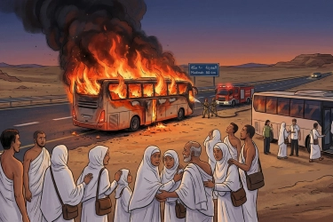 Bus Jemaah Umrah WNI Terbakar di Madinah, Kemenhaj: Penumpang Selamat, Koper Ludes