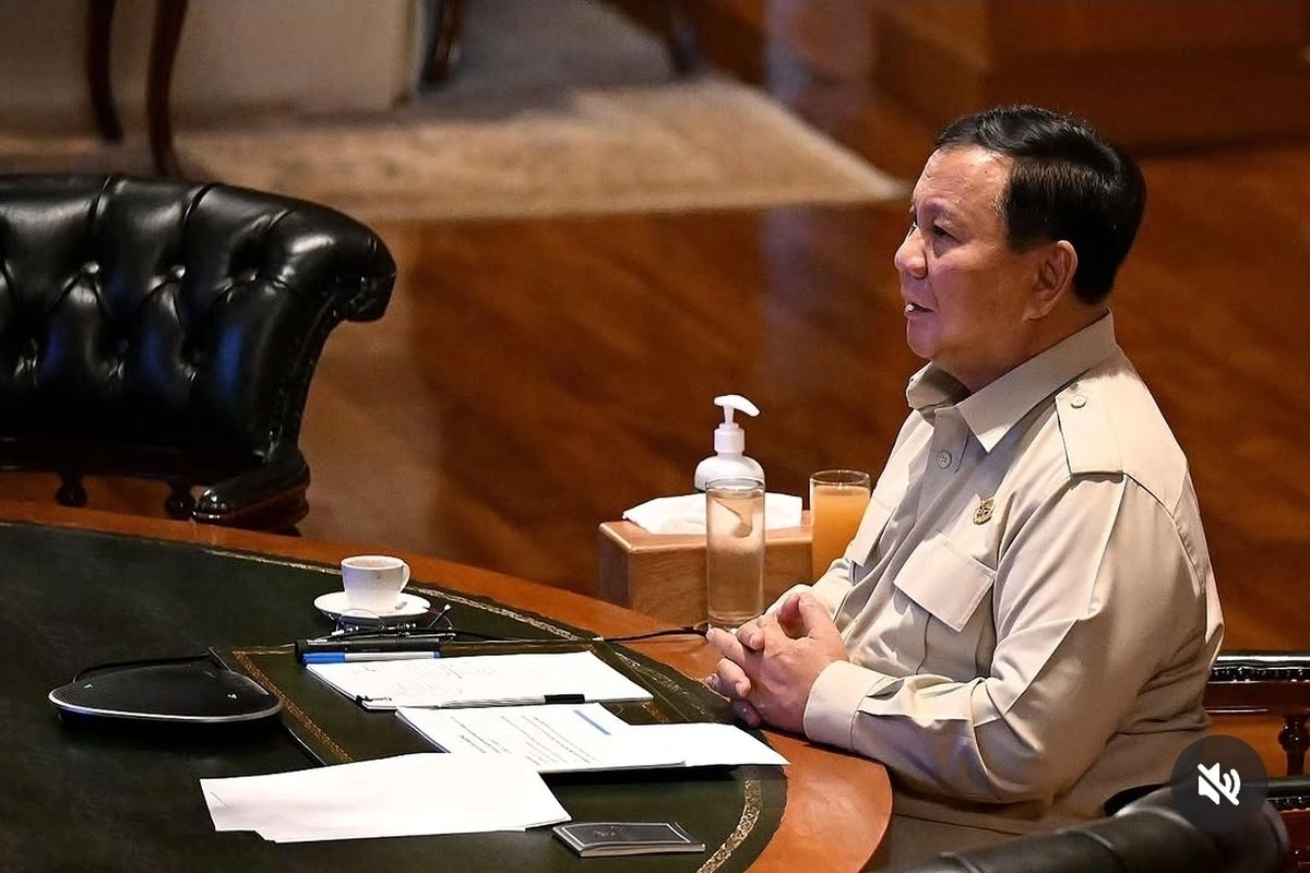 Prabowo Gelar Rapat Virtual Bareng 15 Menteri, Bahas Apa?