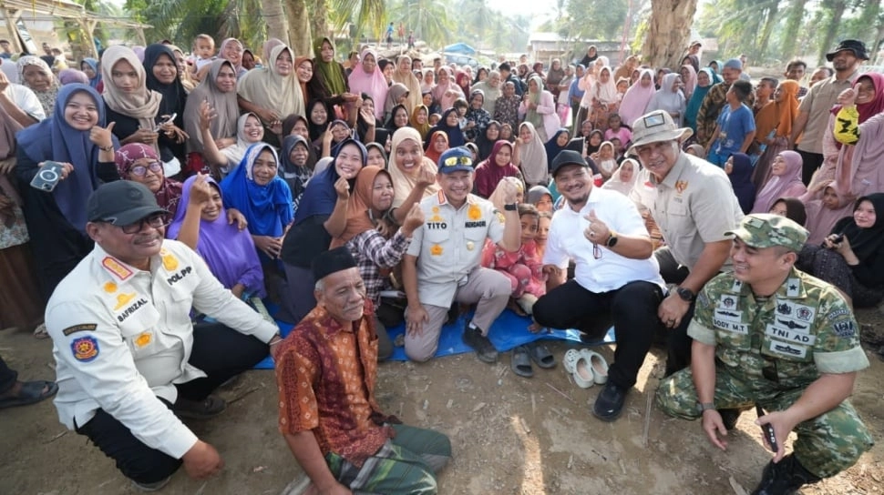Gembira Dihampiri Kasatgas PRR, Asa Penyintas di Desa Sekumur Kembali Menyala
