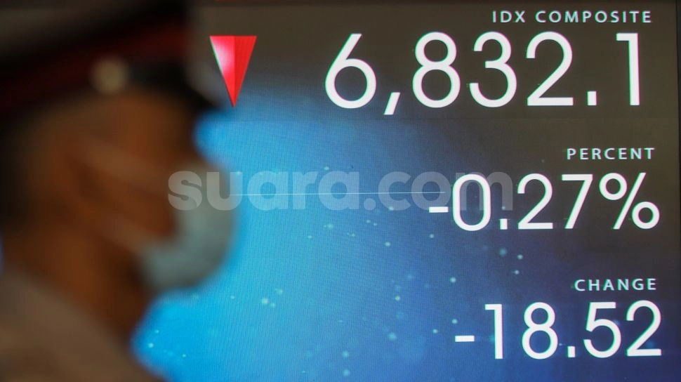 Bursa Saham RI Merah pada Sesi I, Betah di Level 6.900