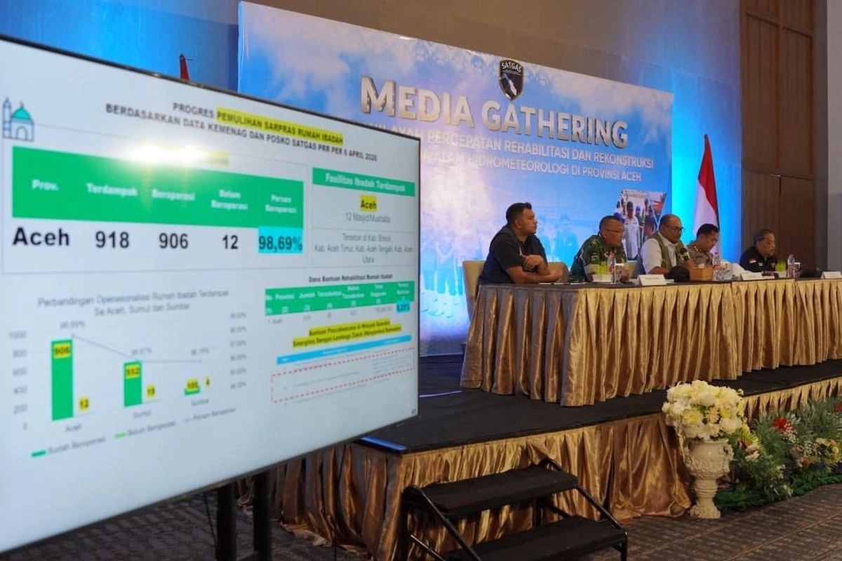 Pemulihan Pascabencana Aceh Berlanjut, Satgas PRR: Layanan Publik Mulai Normal