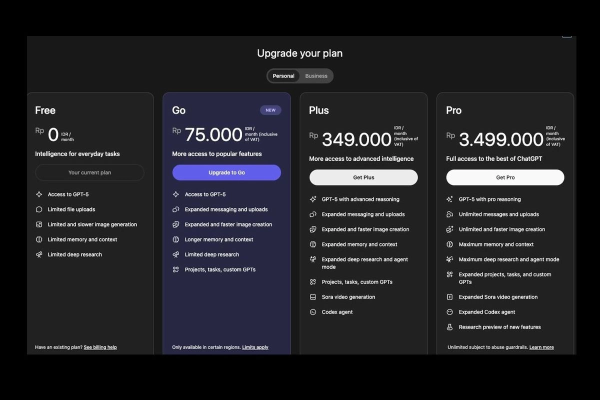 Harga Paket Langganan ChatGPT di Indonesia, Versi Pro Kini Lebih Murah