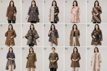 15 Model Baju Batik Tunik Kantoran, Stylish tapi Tetap Formal