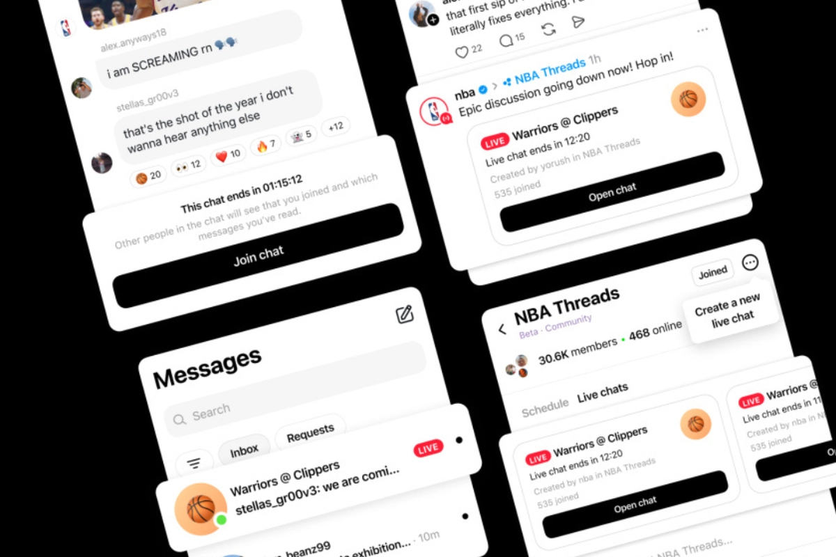 Threads Rilis Fitur ''Live Chats'', Bisa Chatting Ramai-ramai saat Event Besar