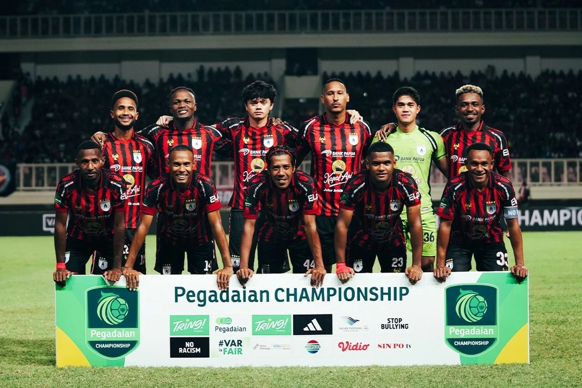 Hasil HT Championship Liga 2, Persipura dan PSS Sleman Sama-sama Unggul