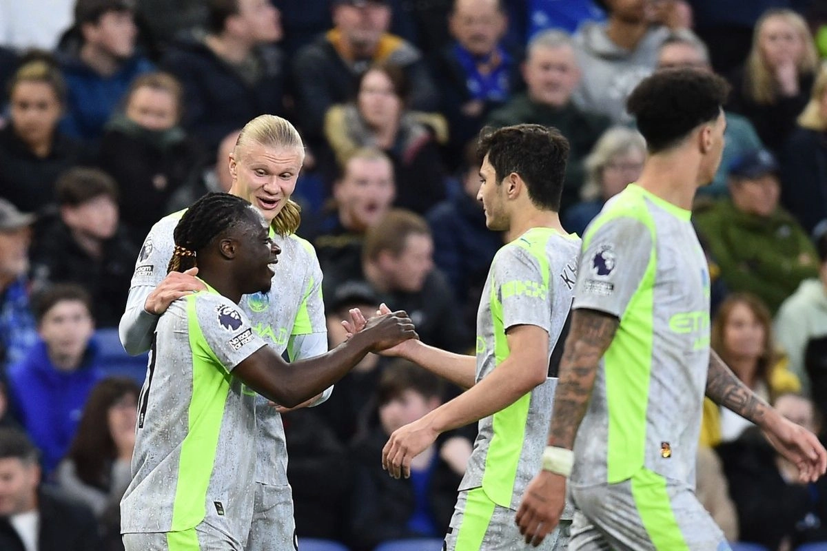 Hasil Everton Vs Man City 3-3: Gol Cantik Doku Selamatkan The Citizens
