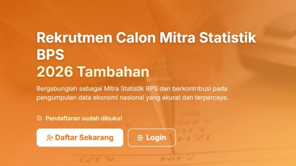 Berapa Gaji Mitra BPS Sensus Ekonomi 2026? Ini Syarat dan Link Resmi Daftarnya