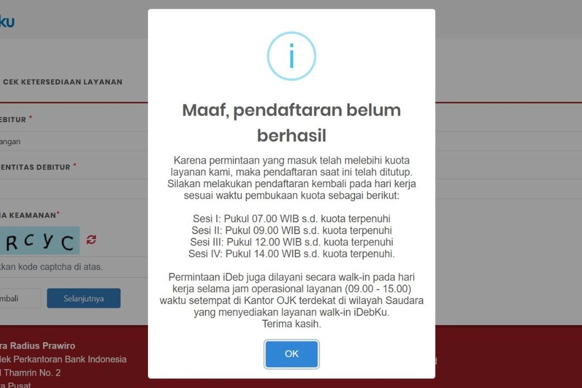 Sering Gagal Cek SLIK OJK Karena Kuota Penuh? OJK Ungkap Penyebabnya