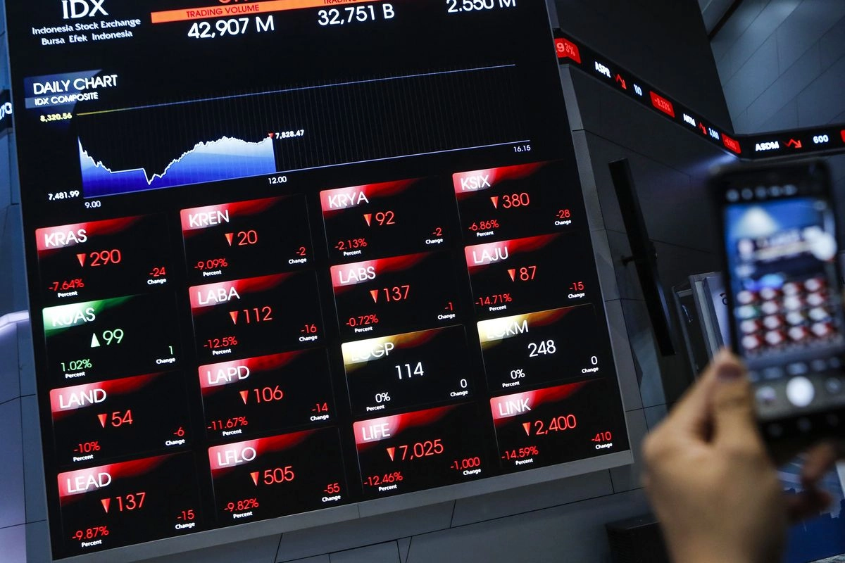 IHSG Ditutup Anjlok 1,85 Persen, Rupiah Tembus Rekor Terlemah Baru