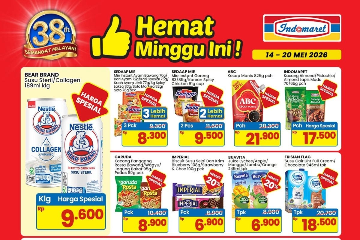 Promo Indomaret Periode 14-20 Mei 2026, Rinso Diskon 20 Persen