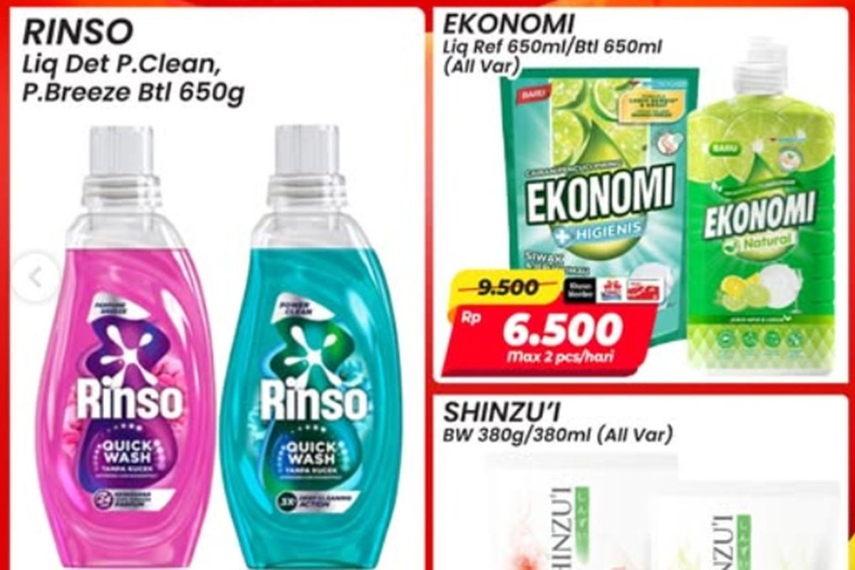 Promo Alfamart Hari Ini, Rinso Dua Botol Cukup Bayar Rp 13.900