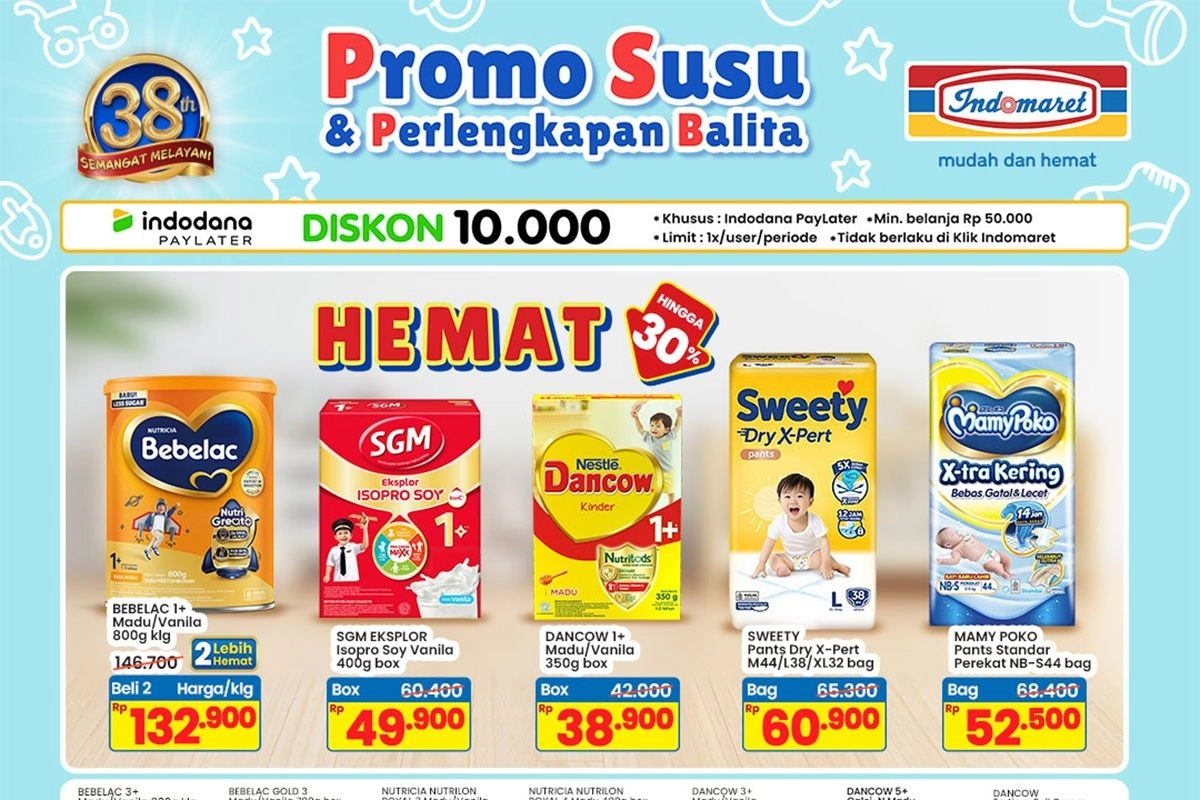 Promo Indomaret, Diskon Susu dan Perlengkapan Balita