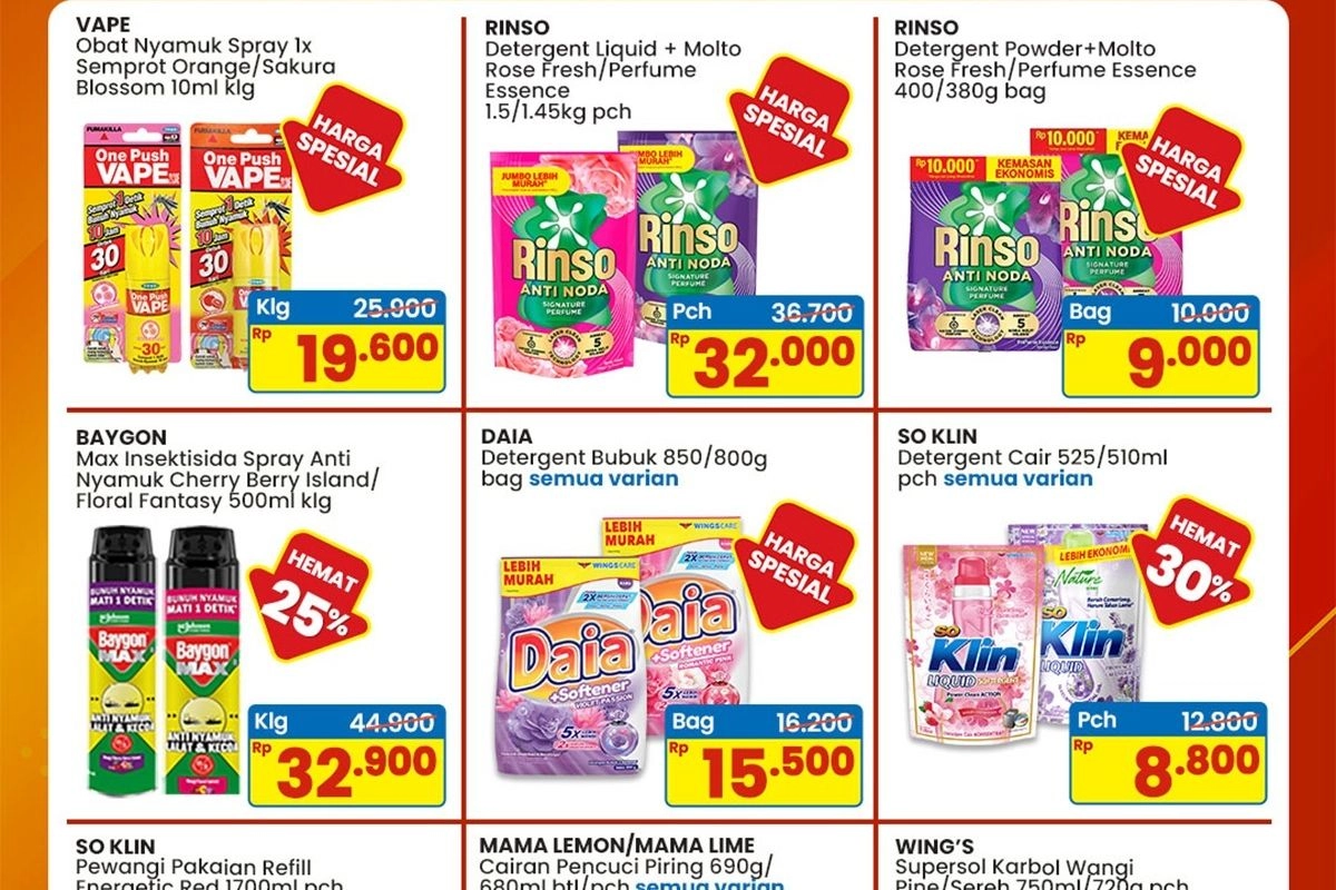 Promo Indomaret 19 Mei-1 Juni 2026, Harga Rinso dan SoKlin di Bawah Rp 10.000