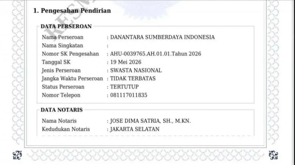 Beredar Salinan Dokumen Danantara Sumberdaya Indonesia Perusahaan Swasta Bukan BUMN
