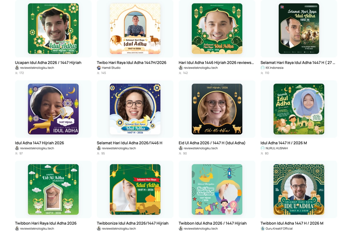 50 Link Twibbon Idul Adha 1447 H Keren, Bisa Langsung Dipasang di Foto Profil
