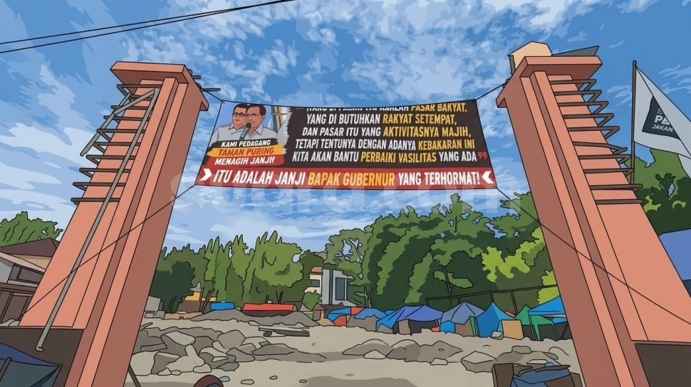 Menagih Janji di Atas Puing: Sepuluh Bulan Pedagang Taman Puring Menunggu