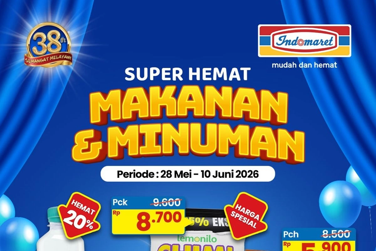 Promo Indomaret 28 Mei-10 Juni 2026, Makanan dan Minuman Diskon Capai 25 Persen
