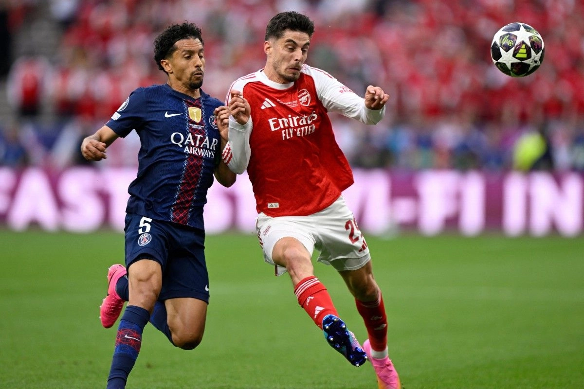 Hasil HT PSG Vs Arsenal 0-1: Gol Cepat Kai Havertz Kejutkan Juara Bertahan
